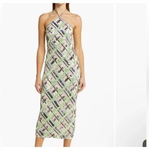 Veronica Beard Cherie Sequin Halter Dress